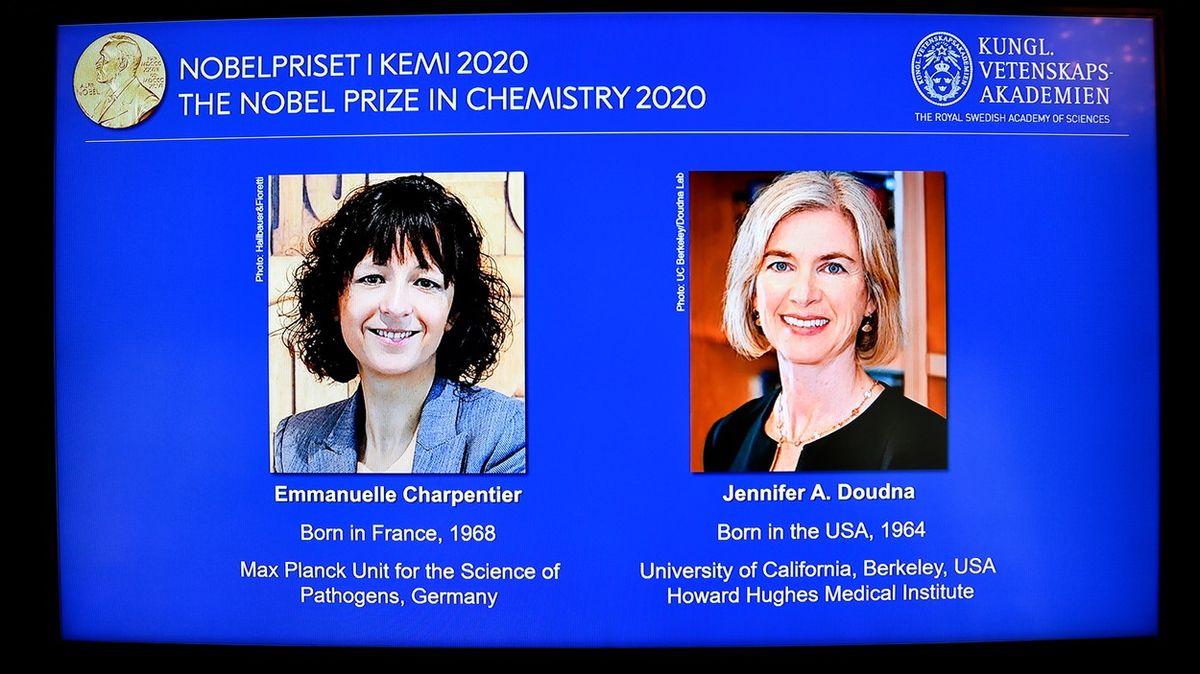 Nobelova cena za chemii patří ženám. Biochemičky oceněny za úpravu genomu